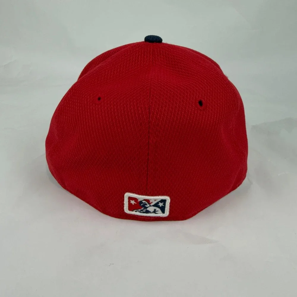 New Era Modesto Nuts MiLB 59FIFTY Fitted‎ Hat Red Navy Blue Size 6 3/4